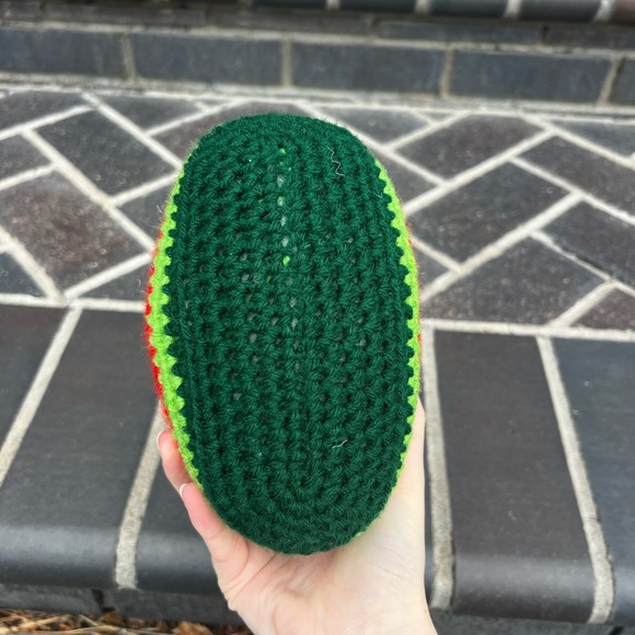 Hand Crochet ed Happy Little Watermelon Plushie Stuffed Animal! - Picture 7 of 12